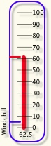 Wind chill gauge