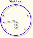 Wind speed gauge